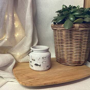 Fish Cut-Out Tealight Holder – Coastal Candle Accessory